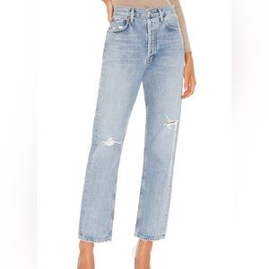 AGOLDE - 90s Mid-Rise Loose Fit Jeans (“Captured” Medium/Light Blue in Size 28)